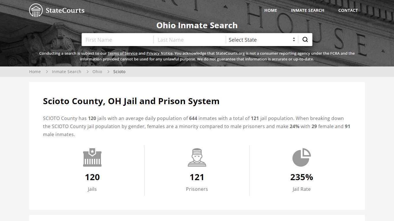 Scioto County, OH Inmate Search - StateCourts